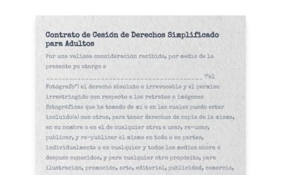 Formulario Simplificado de Cesión de Derechos para Adultos